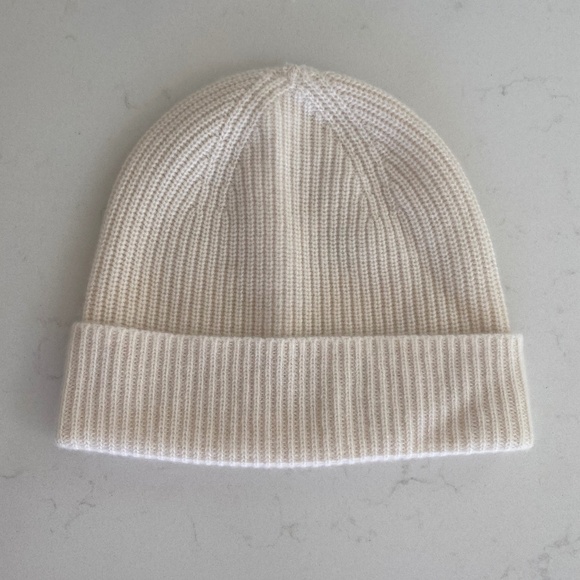 Aritzia Babaton Cashmere Rib Beanie, one size, birch - Picture 1 of 6